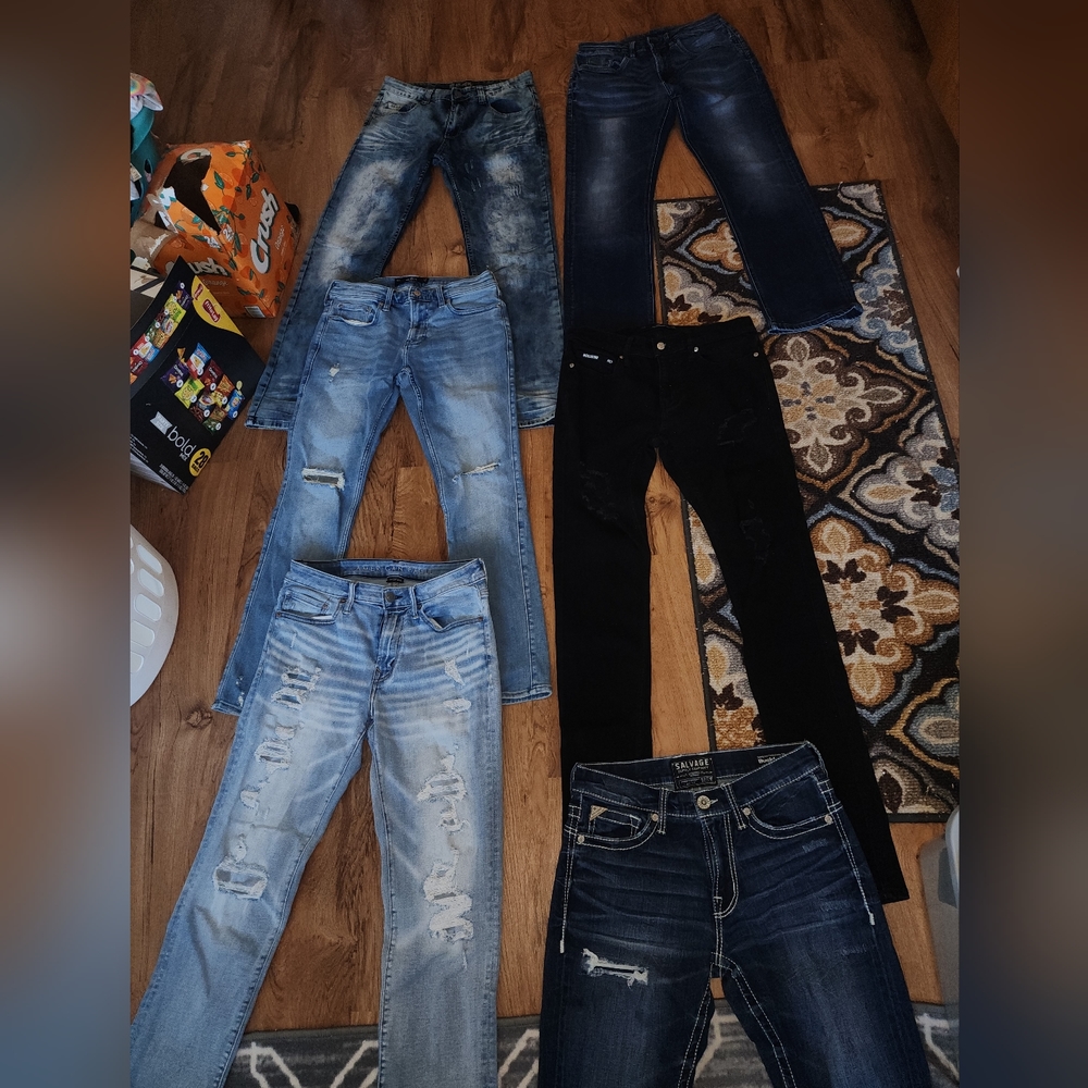 Salvage, Bke, silver jeans Co, Buffalo, hollister, American eagle, buckle black,